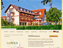 Tablet Screenshot of hotel-gasthof-loewen.de